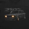 1980s Soviet Retro Sedan Classic Car Sketch Art T-Shirt
