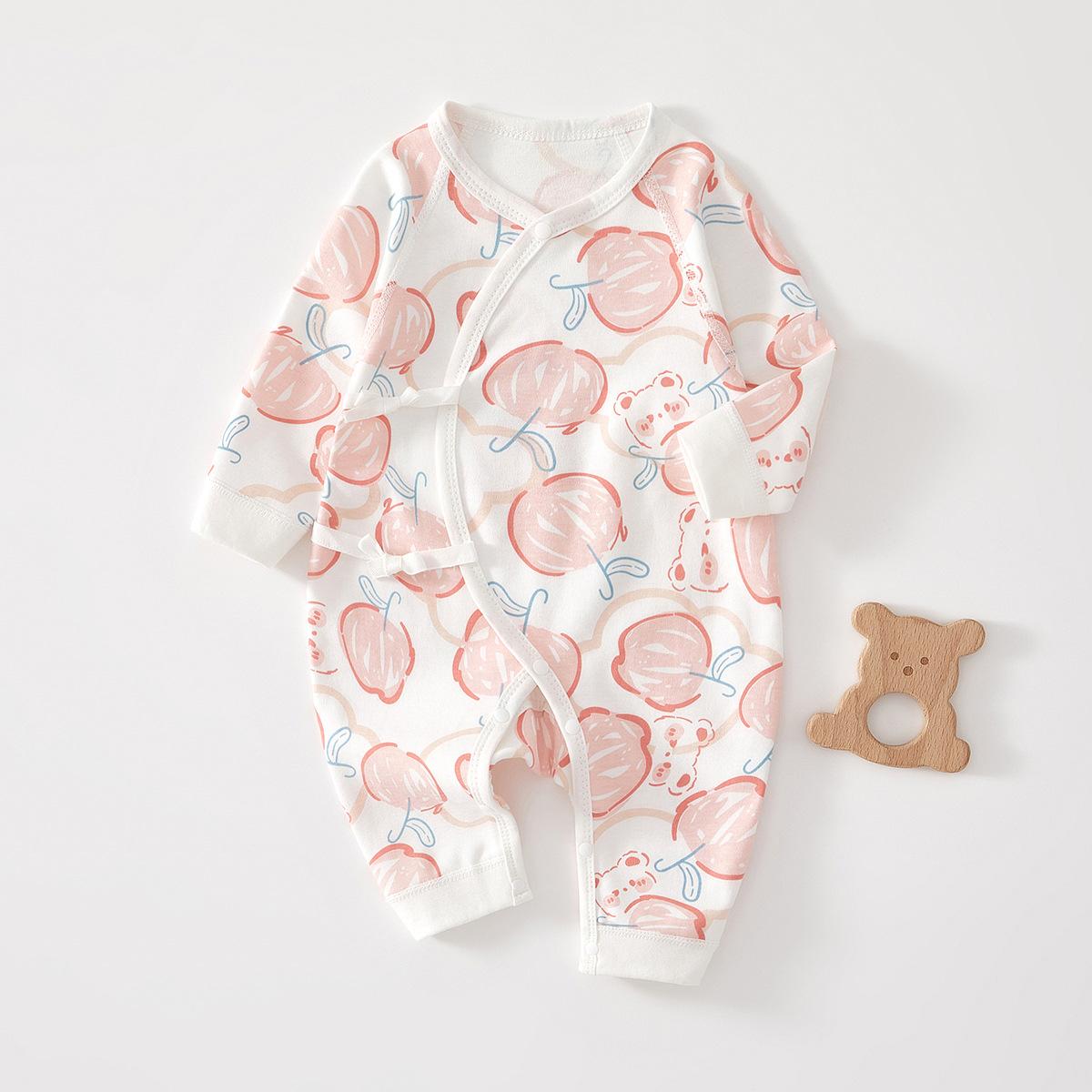 Newborn Baby Clothes Cotton Kimono Wrap Romper Seamless Butterfly Onesie Infant Soft Outfit for Girls Boys 52