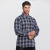 Men's Plus Size Brushed Plaid Long Sleeve Shirt