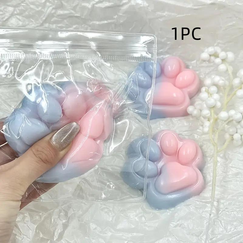 Cat Paw Squishy Toy Soft Squeeze Pinch Toys for Stress Relief Family Squishy Funny Fidget Gifts for Children Adults Party Favors