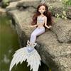 Diamond Tail Mermaid Doll Butterfly Wings, Princess Doll, Girl's Birthday Present. 13 Bjd Girl Doll Toy