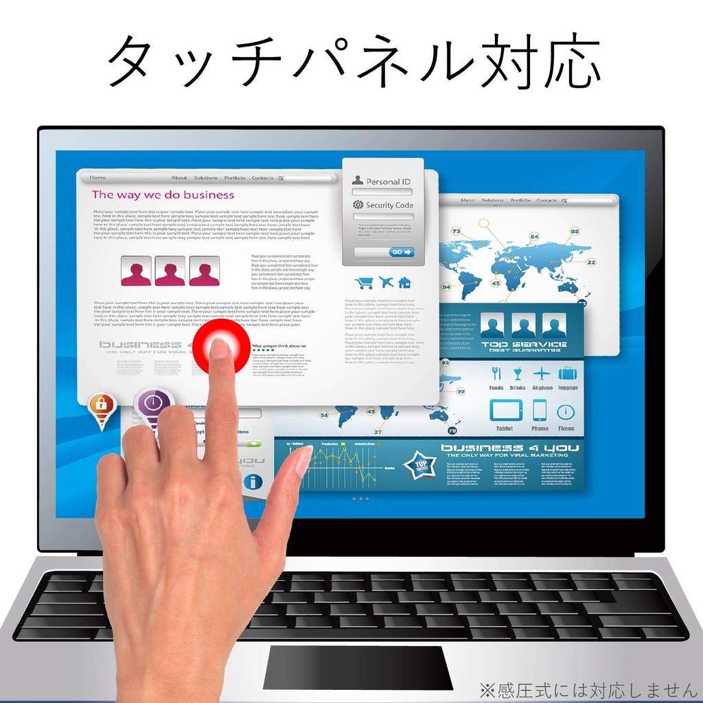 Elecom Privacy Filter, 15.6-inch Wide Screen, Made In Japan, Anti-Peeping, Touchscreen Compatible, EF-PFS156W