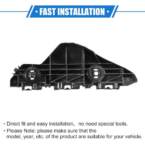 1 Pair Bumper Mounting Support Bracket Compatible for Toyota Yaris 2007-2012, Left Right Bumper Retainer Set Plastic Black