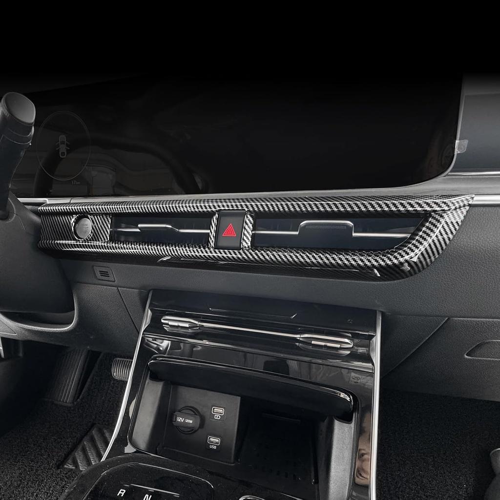 YOUTOOCAR Center Console Air Vent Cover Trim Compatible with Kia K5 2021-2024 Accessories (Black)