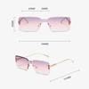 Vintage Classic Rimless One Piece Sunglasses Women for Men Fashion Luxury Brand Design Travel Driving Trend Sun Glasses