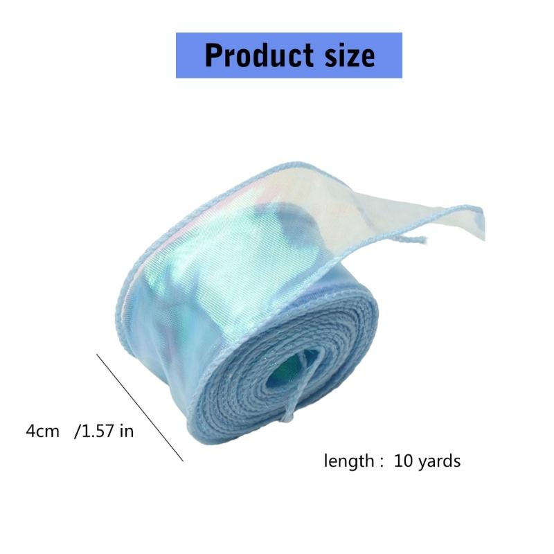 Sheer Organza Ribbon 40mmX9meter Chiffon Ribbons for Bouquets Wrapping Wedding Cake Decoration Craft Wreath Bows Making
