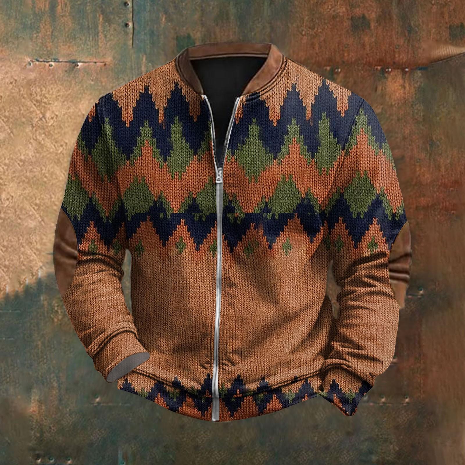 

Мужская повседневная толстовка в стиле ретро с градиентным принтом XXL коричневый