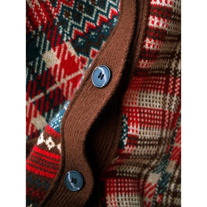 Dimanaf 2025 Winter Plus Size Print Autumn Women Buttons Sweaters Jacket Knitting Casual Style Loose Cardigan Sweater