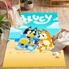Tappeti Antiscivolo a Tema Bluey's Bus Adventure - Arredamento per la Casa in Poliestere, Adatti per Camere da Letto, Soggiorni, Ingressi, Studi e Decorazioni
