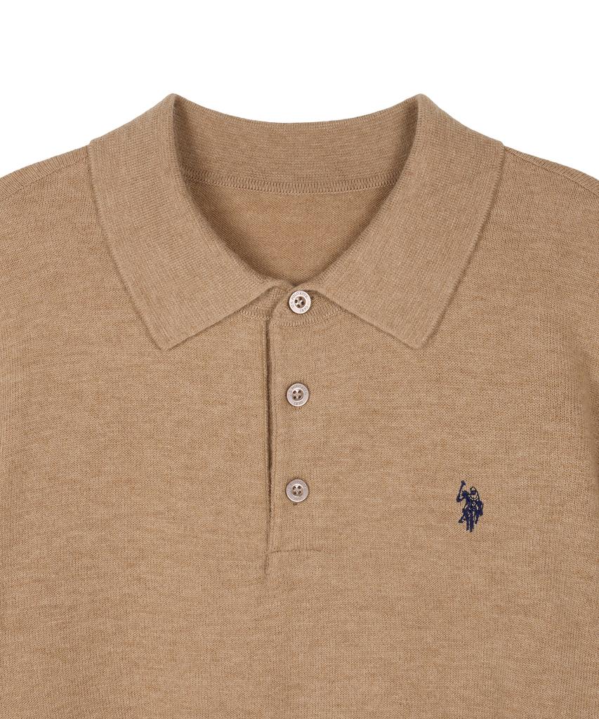 USPOLOASSN Merino Wool Collar Knit_Beige