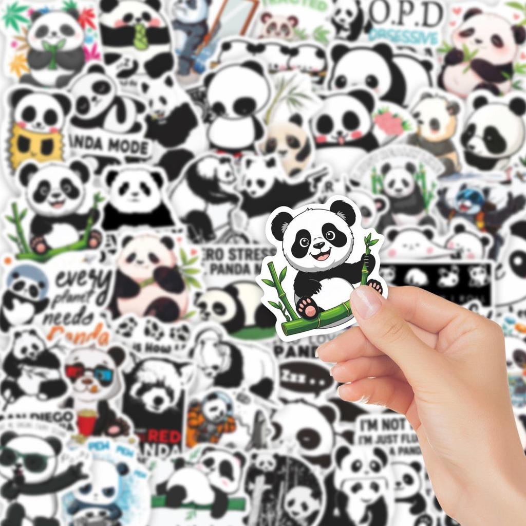 50 Cute Waterproof Panda Stickers: Perfect for Phones, Luggage, and Children's Decoration