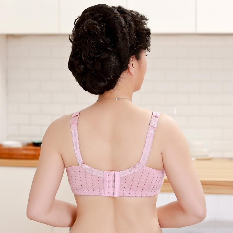 New bra cotton bowl thin vest type adjustment large size vest type large cup underwear without steel ring