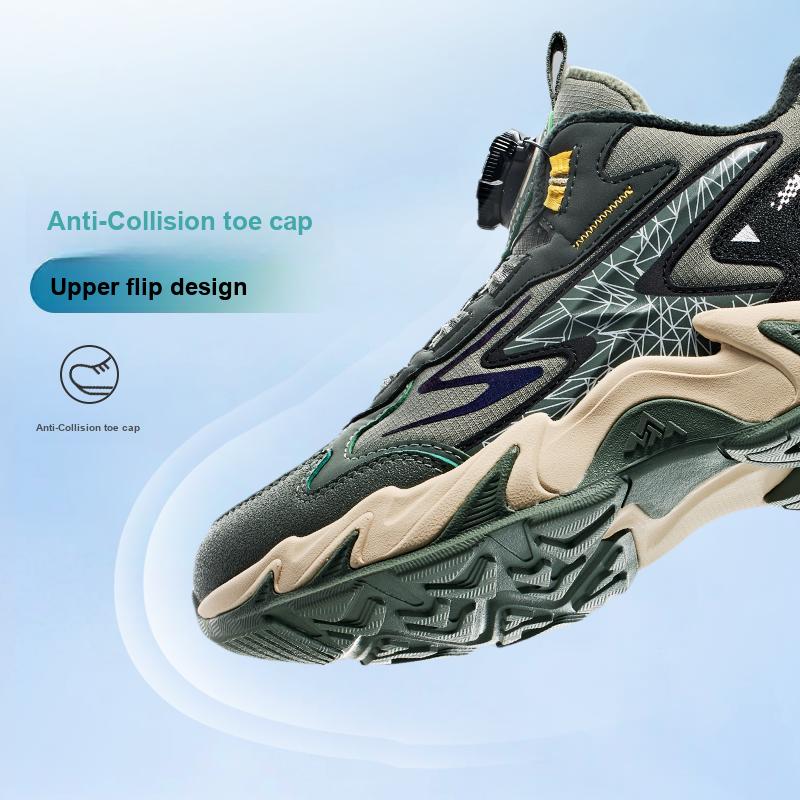Anta Kids Trendy Fashion Thickened Non-Slip Wear-Resistant Low-Top Casual Shoes Kids Casual Shoes Green Black A12446933-3