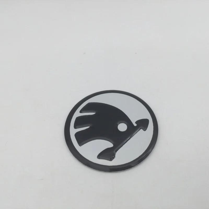 1pcs 3D 42mm 43mm Car Emblem Steering Wheel Center Badge Sticker Decal Styling Auto Accessories For Skoda