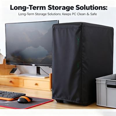Mainframe Case Cover Dustproof Heavy-duty Mainframe Dustproof and Waterproof Cover Zipper Cover Black (cover Only) 2 Sizes Available