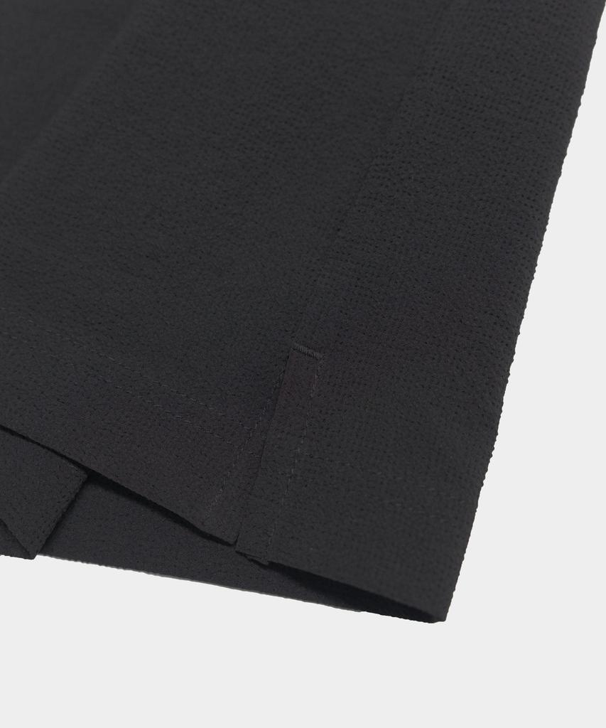 BIRBANTE Seersucker Aero Stretch T-Shirt - Black