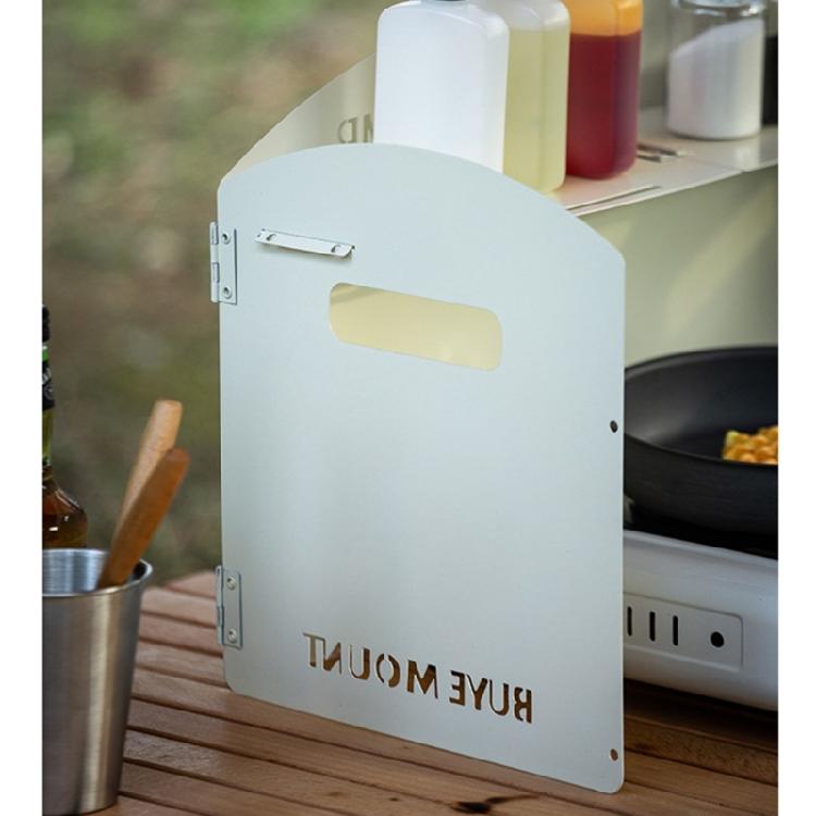 Faltbarer Windschutz Campingkocher Windschutz Grills Windschutz Stahl Windschutz für Wüstenforscher