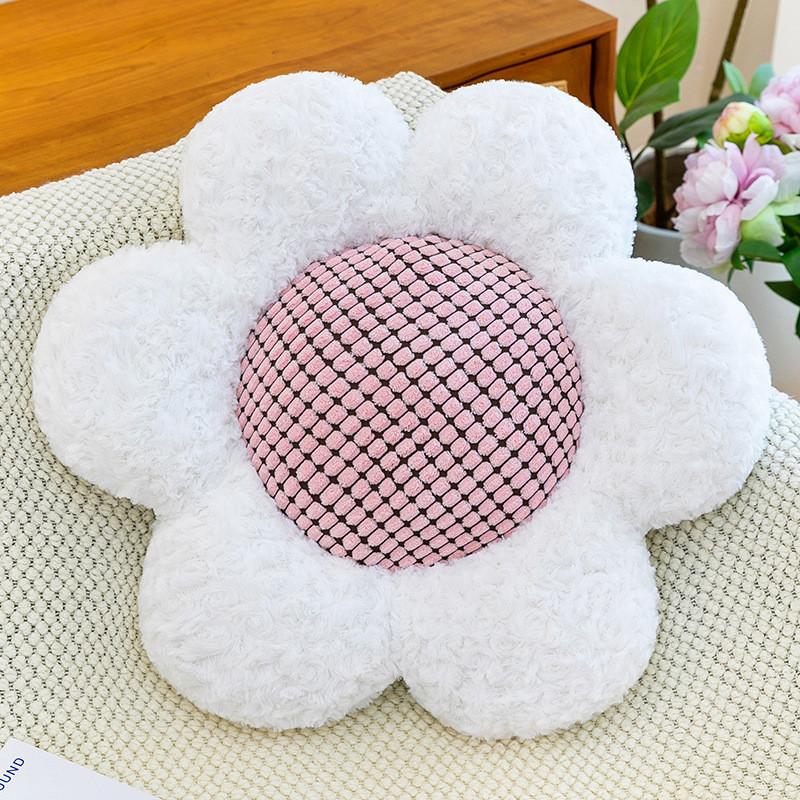 Flower Plush Seat Cushion With Thick Padding For Home Office Comfort Gift For All