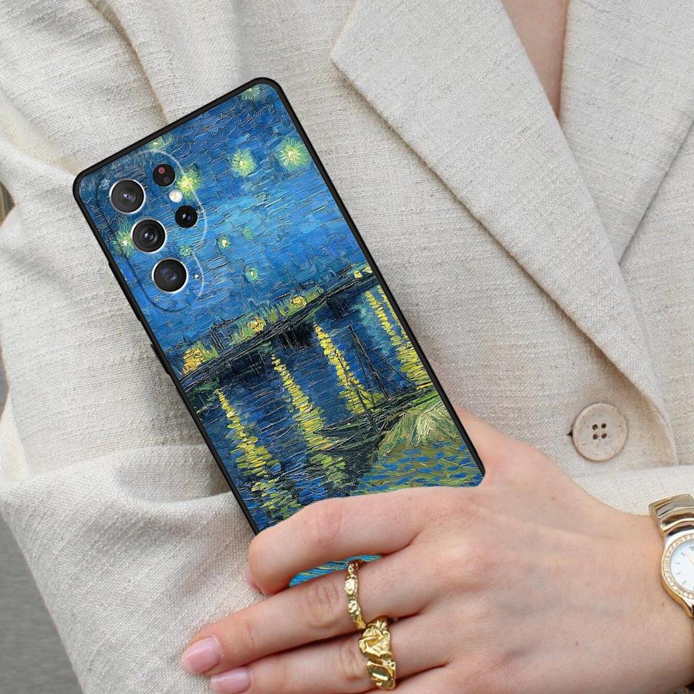 Van Gogh Starry Night Cell Phone Case for Samsung Galaxy S26 Ultra S25 S24 S23 S22 S21 S20 Note10 Cover