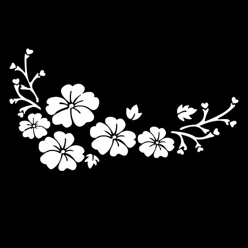 20/30/40cm Car Flower Blossom Decal Stickers Auto Window Bumper Door Scratch Cover Decals Car Motorcycle Vinyl Stickers Decor