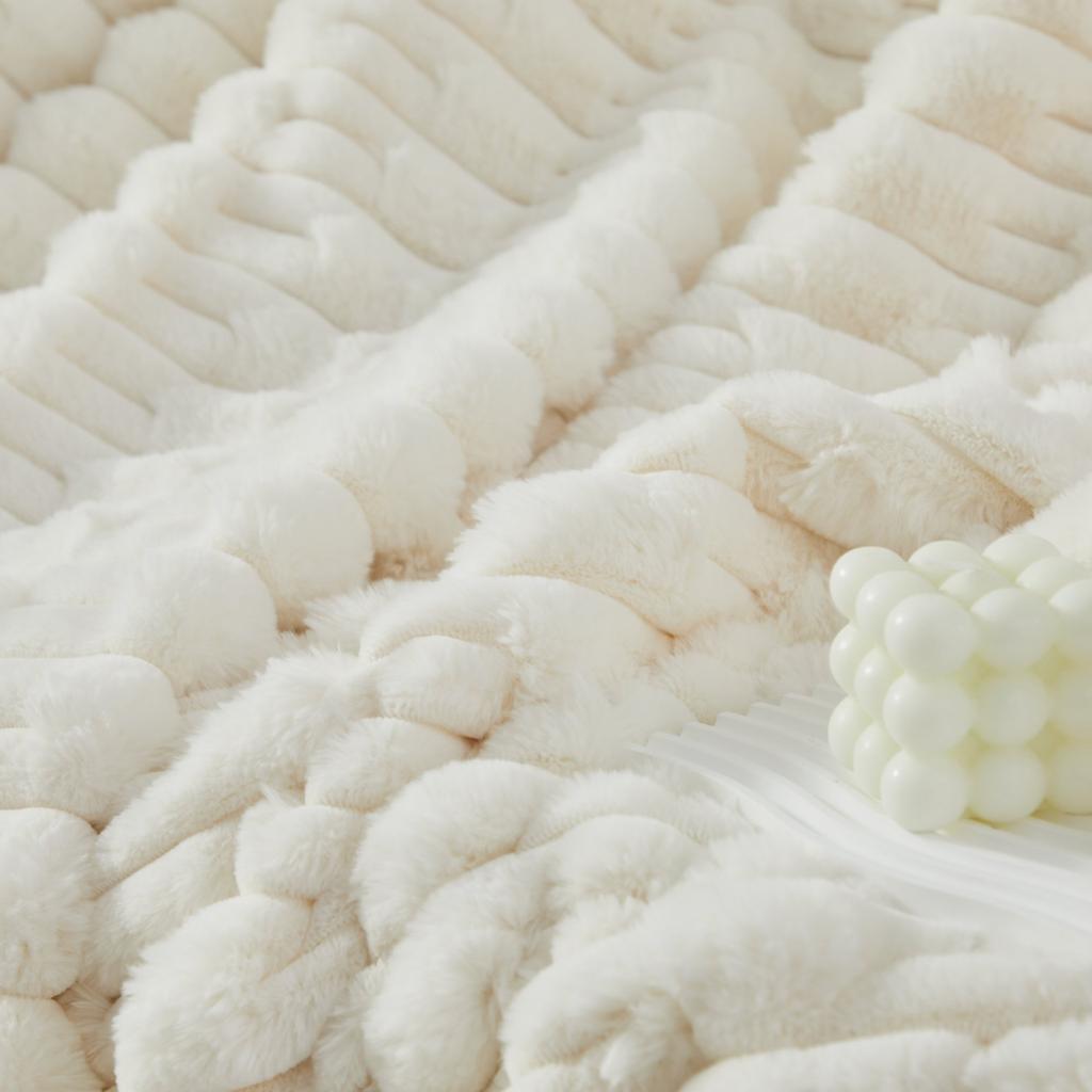 Double Layered Thick Solid Color Warm Blanket
