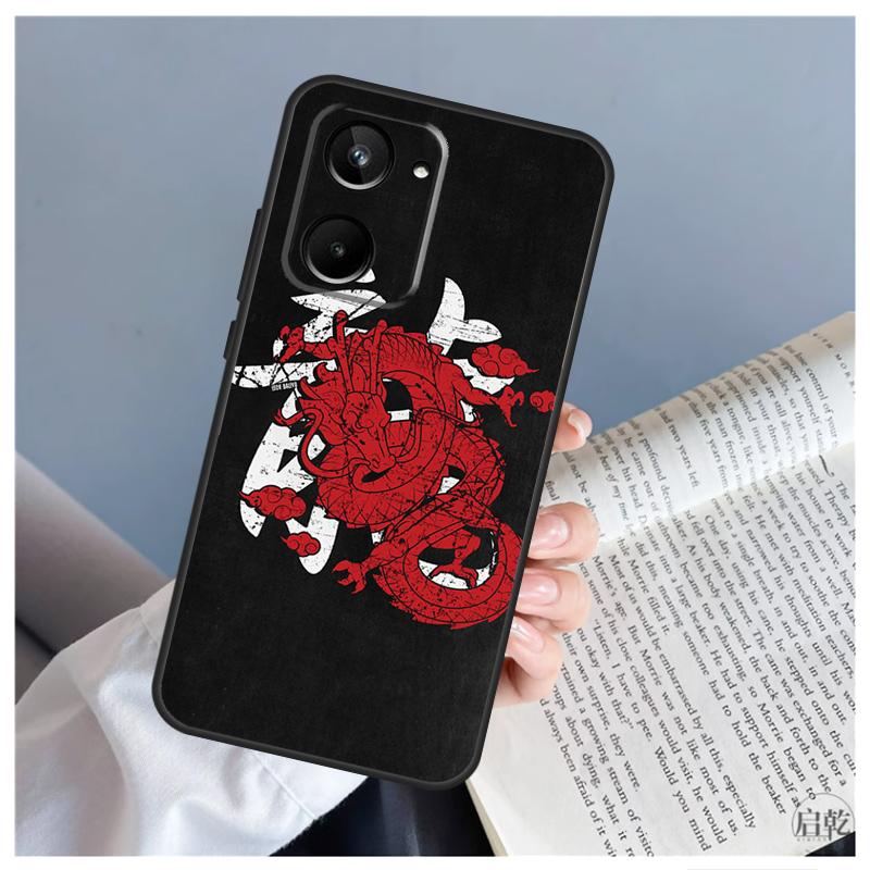 Chinese Dragon Case For Realme C55 C67 C53 C51 C35 C33 C31 C30 C25s C21Y GT Neo 5 GT5 9 10 11 12 Pro Plus