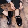 British Style Men Leather Shoes Pointed Leather Dress Shoes Man Loafers Male Shoes for Men
