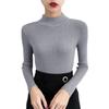 Women's Slim Fit Knitted Sweaters: 2023 Autumn/Winter Long-Sleeve Half-High Collar Inner Layer Shirt