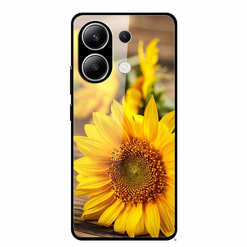 Glass Case For Xiaomi Redmi Note 13 Case Soft Bumper Tempered Glass Hard Back Cover For Redmi Note 13 Pro Phone Case Funda Coque