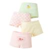LANGSHA Girls' Cotton Antibacterial Boxer Briefs 4-Pack