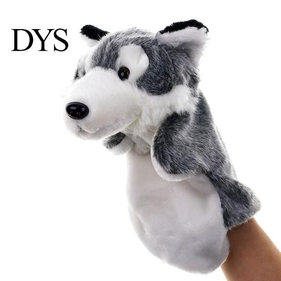 Cute Wolf Animal Plush Soft Doll Hand Puppet Storytelling Parent-Child Toy Gift
