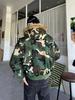 2025 Winter Men's Reversible Camouflage Streetwear Hooded Cotton Jacket