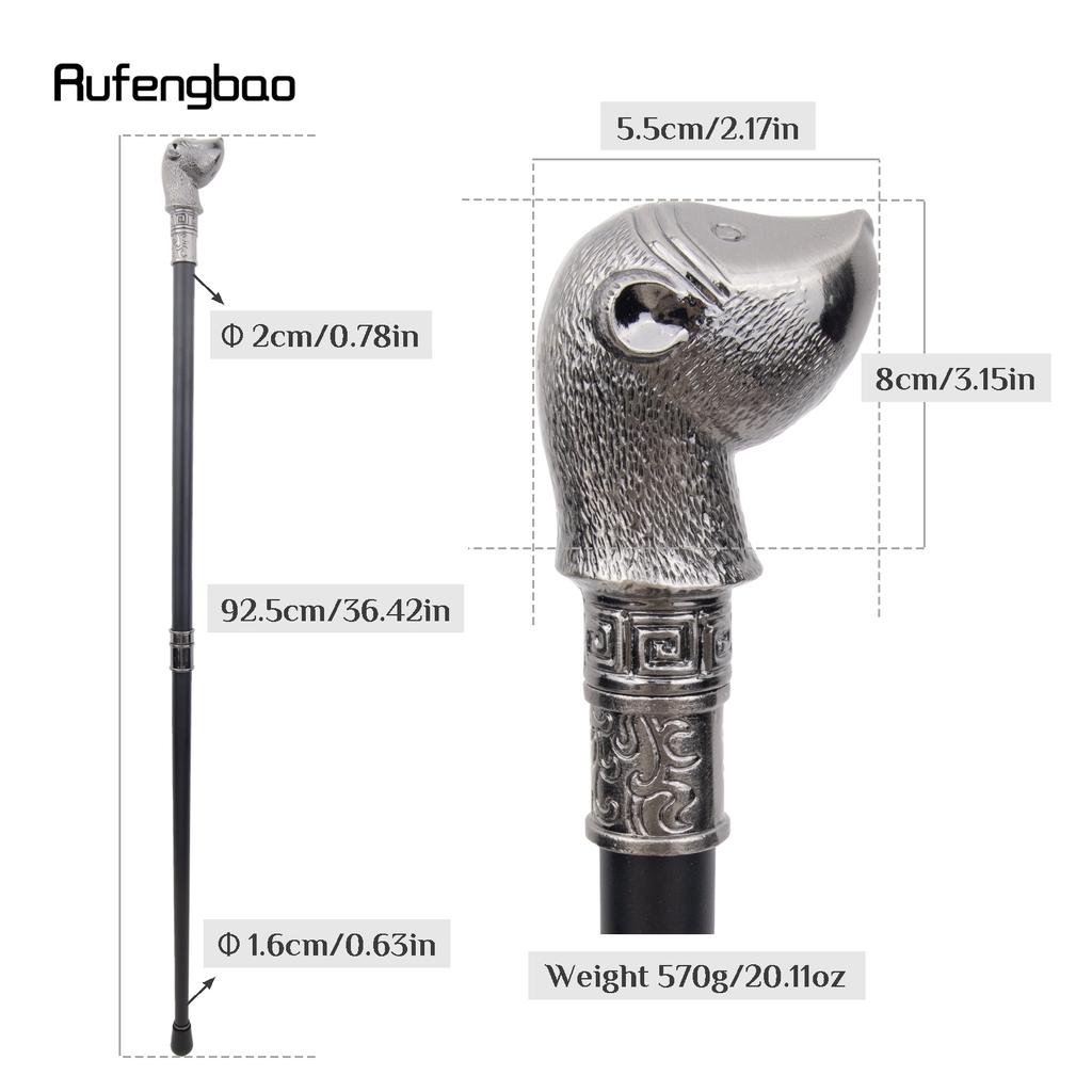 Baston de mers la modă cu animale Hamster Argintiu Cobai Decorativ Cospaly Vintage Petrecere La modă Baston Crosieră 93cm