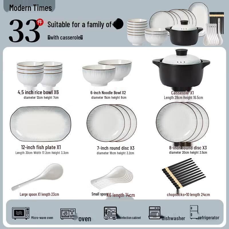 Yuzu Luo Modern Underglaze Ceramic Dinnerware Set