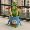 Girl Shape Inverted Flower Pot Cartoon Small Plant Pot Funny Upside Down Potted Plant  Home Decor
