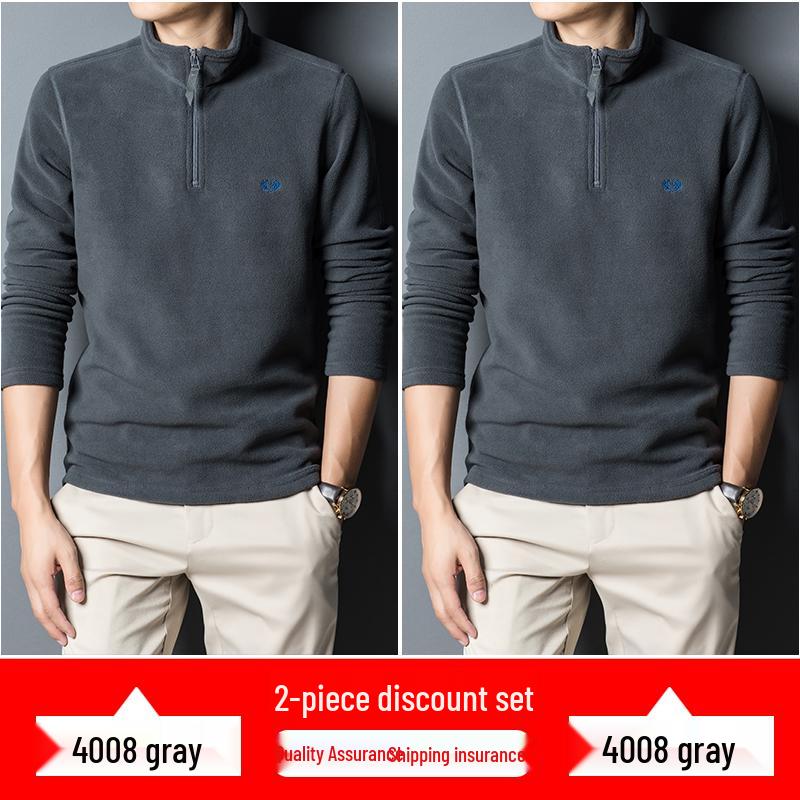 Men's Autumn/Winter Woodpecker Polartec Half-High Collar Zipper Fleece Hoodie