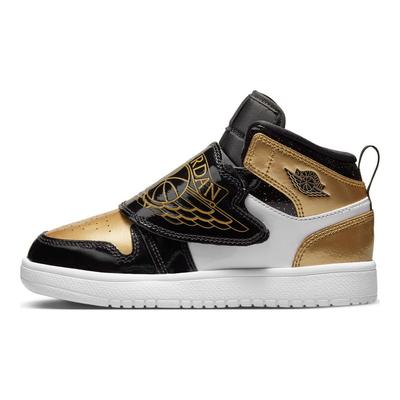 Air Sky Jordan 1 SE PS Gold Toe Dětské tenisky Černá Metalická-Zlatá Bílá DV6069-071