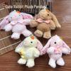 Cute Kawaii Big-Eared Rabbit Plush Keychain Bag Charm Doll