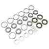 4 Pcs Trailer Wheel Hub Bearings Kit Steel Alloy L44643 Inner Outer Bearings with Outer Ring Grease Seal for 1in 2000‑2200 Lbs Trailer Axle