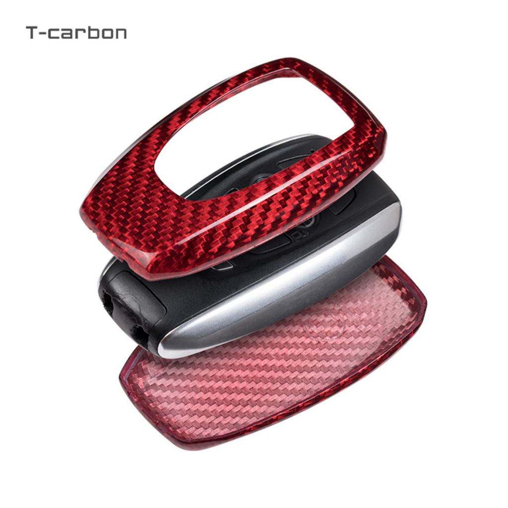 T-Carbon Carbon Fiber Car Key Case Cover Fit For Subaru Gt86 Forester Auto Key Case Interior Accessories