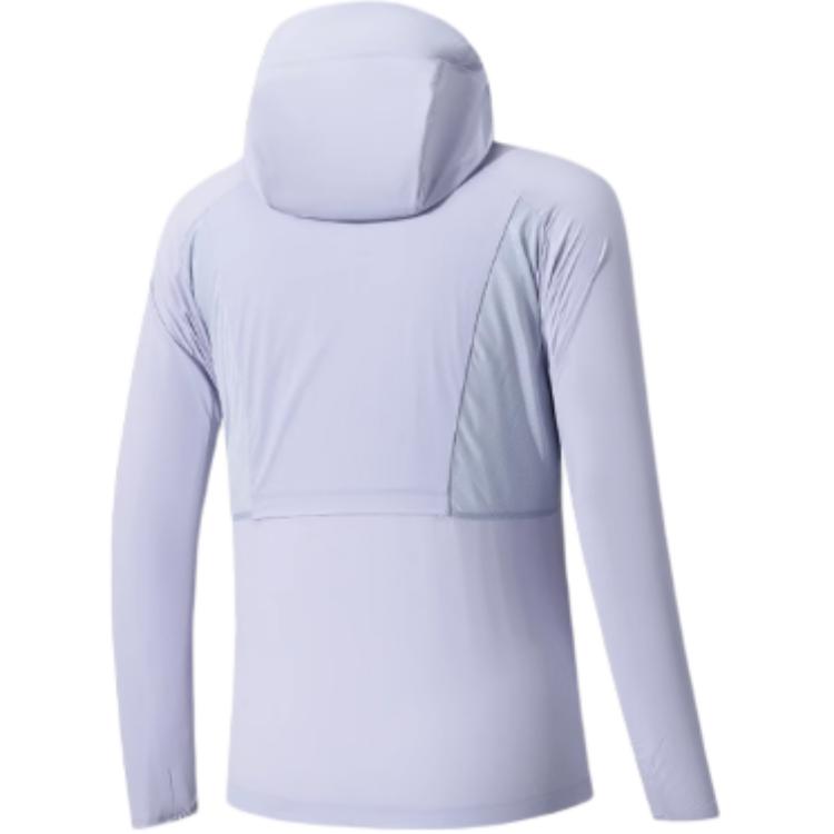 Anta Champion All-Weather Series Sports Casual Simple Solid Color Hooded Jacket Women Jacket Purple-Cloud-Gray 162520618-3