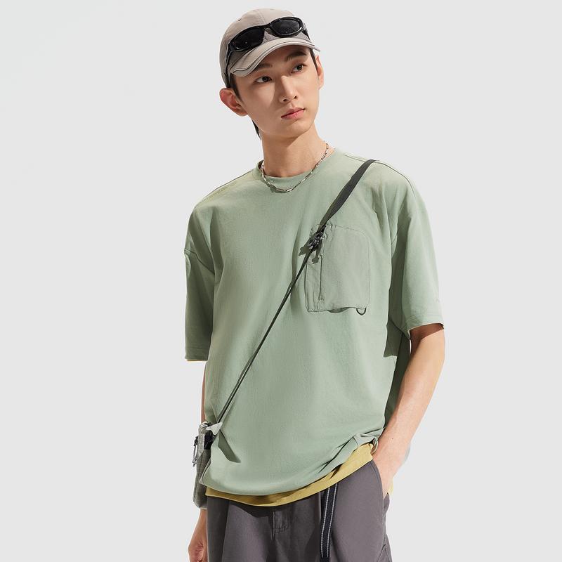 Li Ning CF Breathable Versatile Loose Fit Short Sleeve T-Shirt Men Tops ATSV637-4