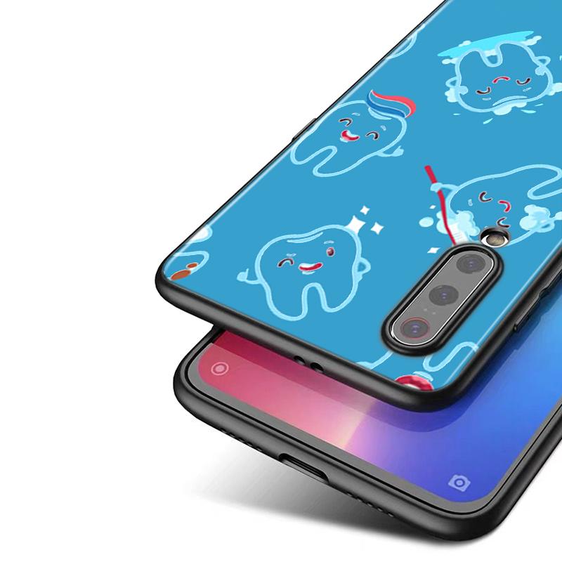 Dentist Teeth Tooth For Xiaomi Mi 11i 11 10T 10 9T 9 A3 8 Lite CC9 SE Note10 Lite Ultra Pro Black Soft Phone Case
