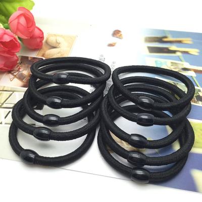 10 peças/lote Acessórios de Cabelo para Meninas e Mulheres Elástico Preto Corda de Cabelo Grossa e Fina Prendedor de Rabo de Cavalo Scrunchies Laços