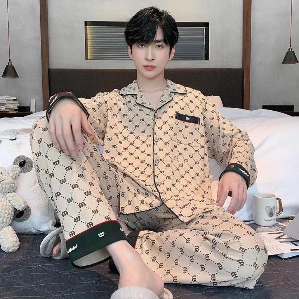 2025 Men's Cartoon Pajamas - Spring & Autumn, Plus Size, Teen Long Sleeve & Pants Homewear