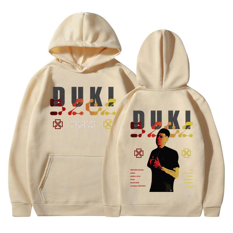 Rapper Duki 5202 MIXTAPE Album 2025 Hoodies Men's Women Clothing Hip Hop Sweatshirts Autumn Winter Fleece Long Sleeve Pullovers