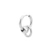 Neutral Wind Titanium Steel Earrings, Campus Youth Men's and Women's Simple Ball Ring Earrings, No Ear Clips