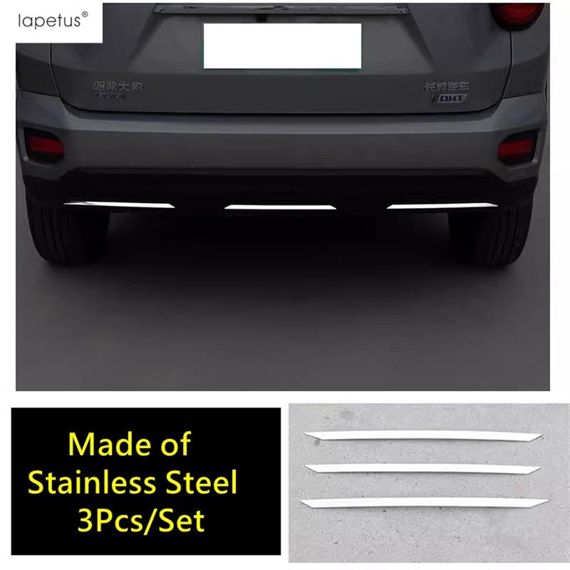 Auto Stoßstange Hinten Streifen Schutz Dekoration Abdeckung Zierleiste Passend für GWM HAVAL H7 2024 2025 Edelstahl Zubehör Außen