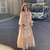 French Printed Chiffon Dress for Women's Spring and Autumn New Gentle Temperament, Thin and Beautiful, Popular Fairy Dress