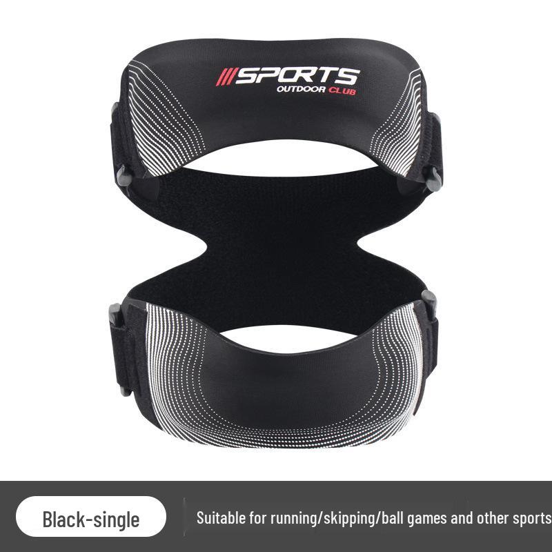 

Unisex Breathable Knee Protector for Sports: Shock-Absorbing Compression Band for Running, Basketball, and Fitness One Size (Single Pack) чёрный